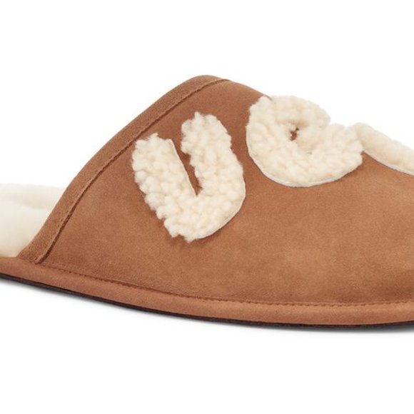 UGG Logo Scuff sheepskin slipper. NWT. 3D. Size: 10 - Picture 8 of 9
